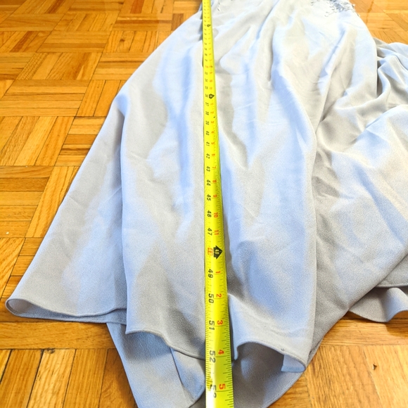 NWOT Le Chateau Silver Beaded Gown - Picture 12 of 13